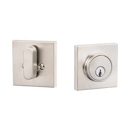 SURE-LOC HARDWARE Sure-Loc Hardware Modern Square Deadbolt, Satin Stainless DB201-SMD 32D